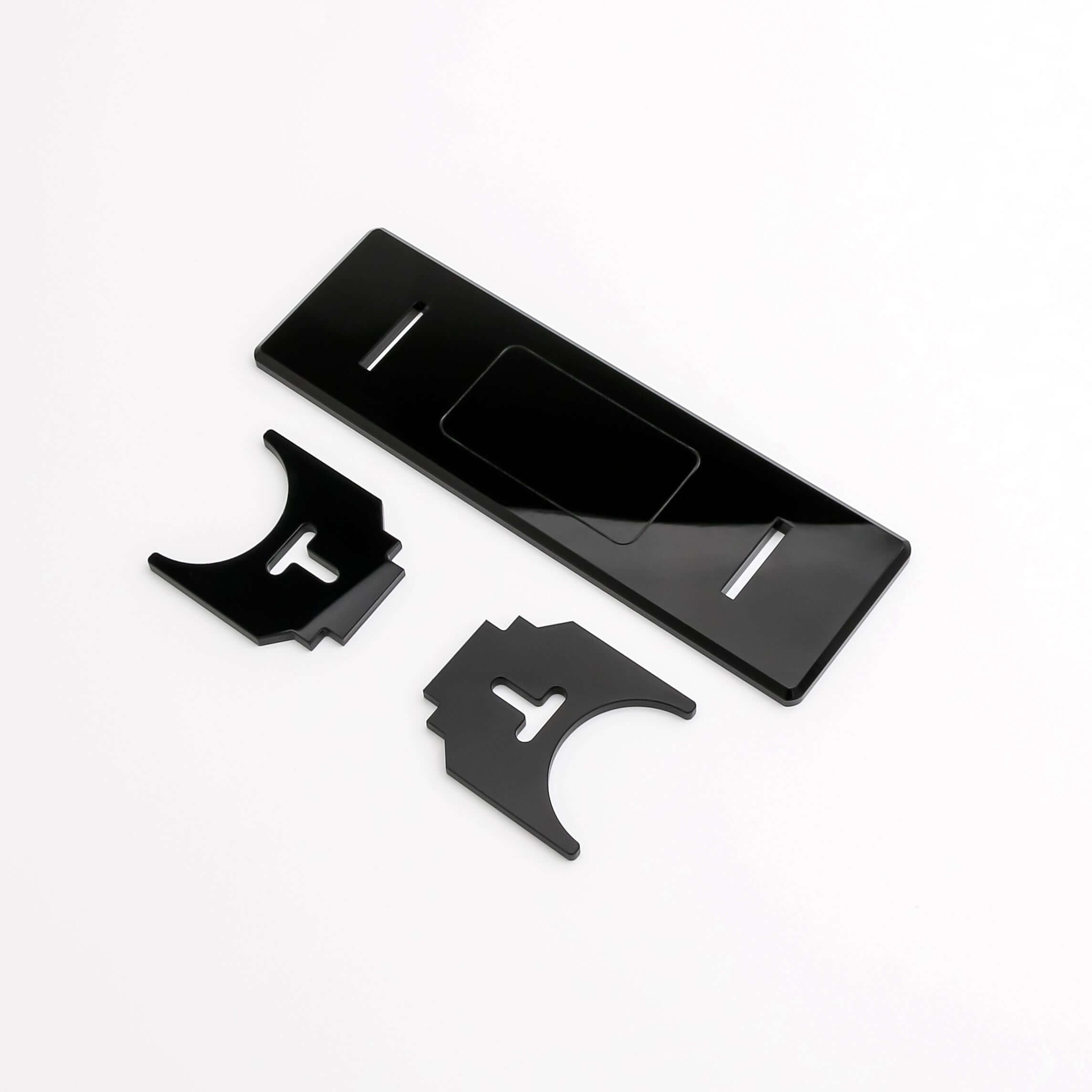 Klarer Lichtschwertständer + Namensschild