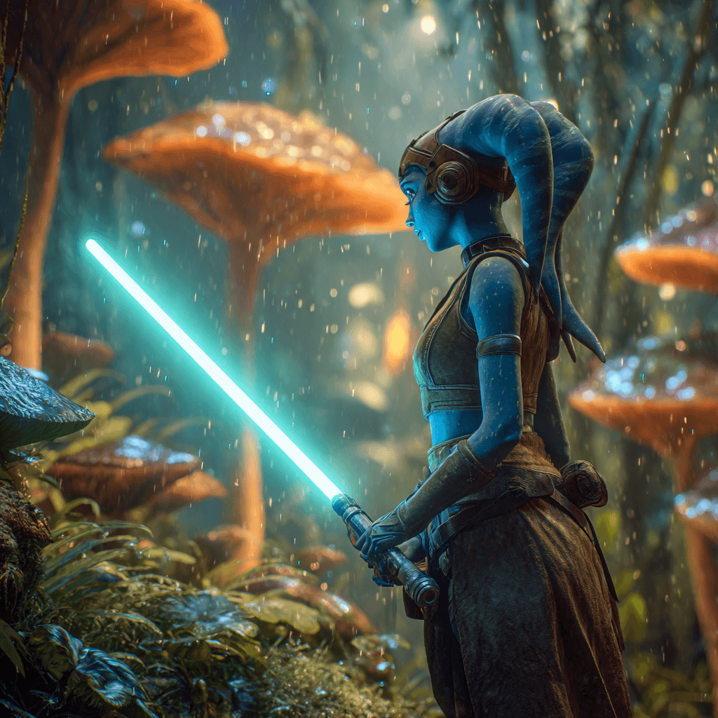 Aayla Securas türkisfarbenes Lichtschwert: Hüterin des Gleichgewichts in Star Wars